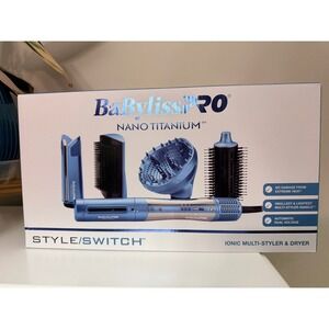 BaBylissPRO Nano Titanium Style/Switch Multi-Styler Dryer Women OS Blue NWT